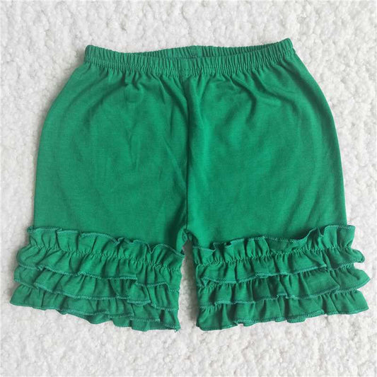 C15-14  Green icing ruffle shorts