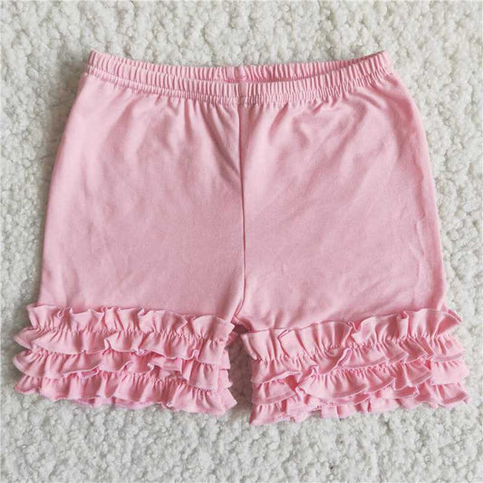 C13-15  Pink icing ruffle shorts