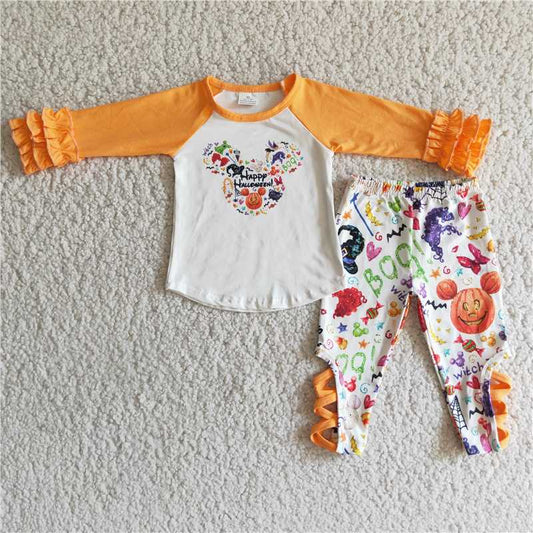 6 B1-19Long sleeve shirt snacks criss cross pants girls Halloween clothing