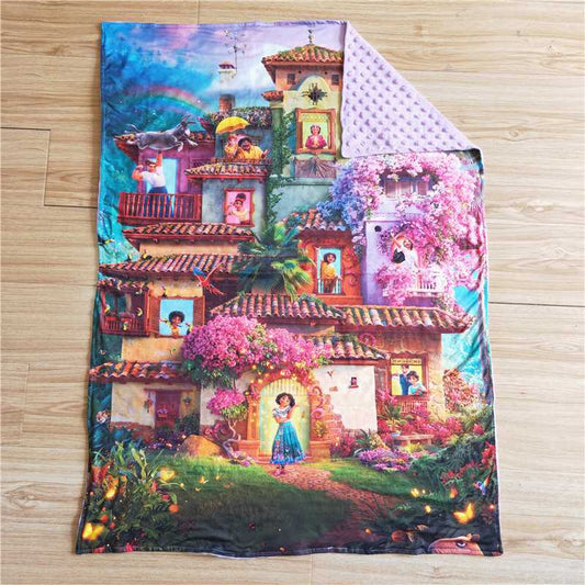 BL0006  Baby girls cartoon movie magic blankets