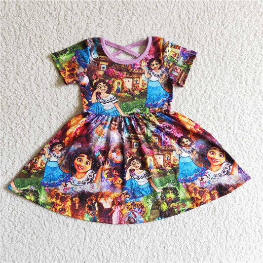 GSD0013 Encanto short-sleeved cross-strap dress
