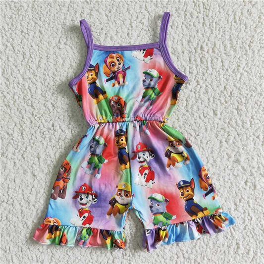 SR0023  Baby girls cartoon dogs Jumpsuits