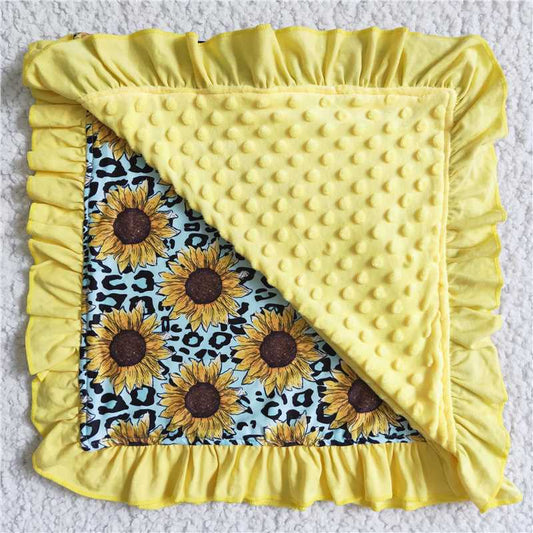 BL0005  Baby kids sunflower western blankets
