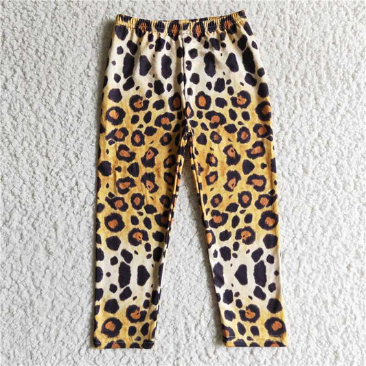 P0012  Baby Girls brown leopard colorful legging pants