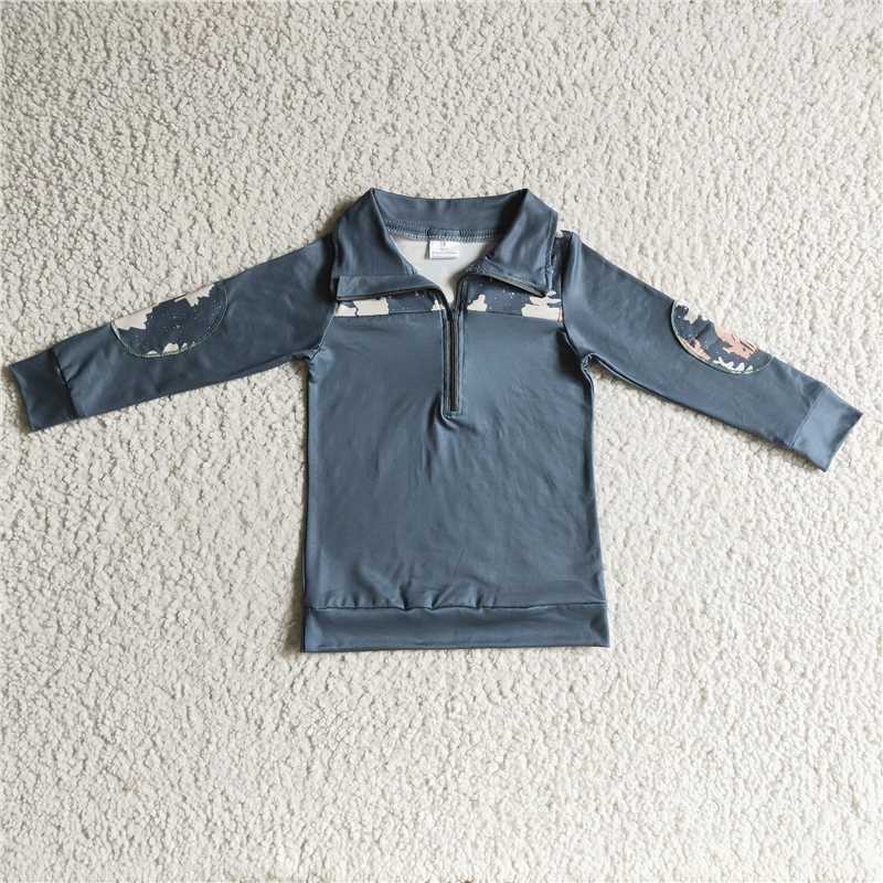 BT0112 Baby Boys Green Deer Christmas pullovers
