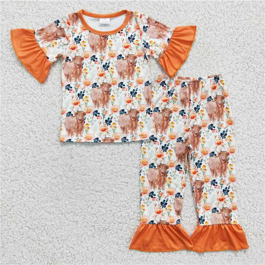 GSPO0222 Girls' Alpine cowberry short-sleeved trousers suit