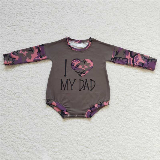 RTS LR0237 MY DAD green camouflage long-sleeved jumpsuit