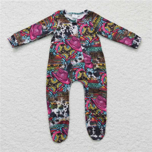 RTS LR0247 Rose red hat, heart and sunflower long-sleeved jumpsuit
