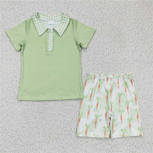 BSSO0095 Baby Boys Easter Carrot shorts sets