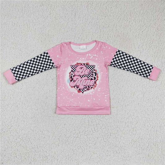 GT0086  Baby Girls Valentines Be mine Long Sleeve shirts tops