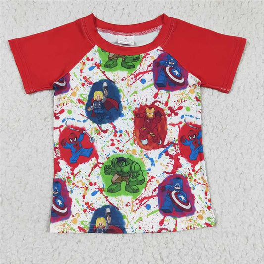 BT0139 Baby Boys Cartoon Sleeve shirts tops