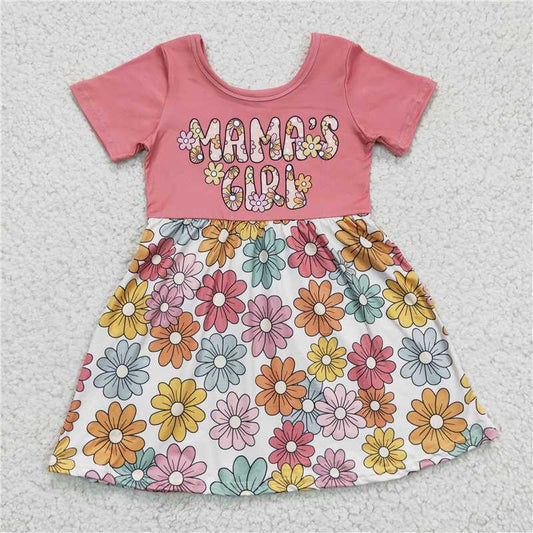 GSD0183 Mamas girl short sleeves baby girls dresses