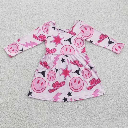 GLD0170  Baby Girls Western pink Valentines Dresses