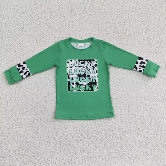 GT0081  Baby Girls Boys Lucky St Patrick Long Sleeve shirts tops
