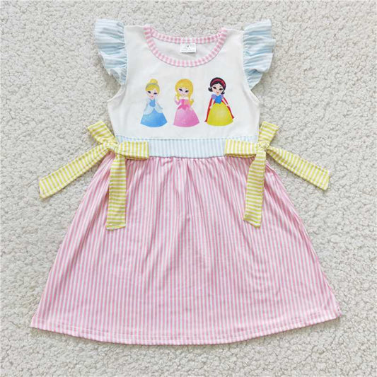 GSD0176 Girls Disney Princess Flying Sleeve Dress