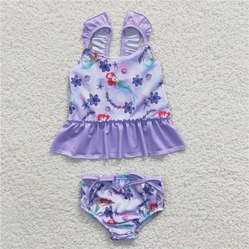 S0037  Baby Girls Mermaid Summer Two Pieces Swimsuits
