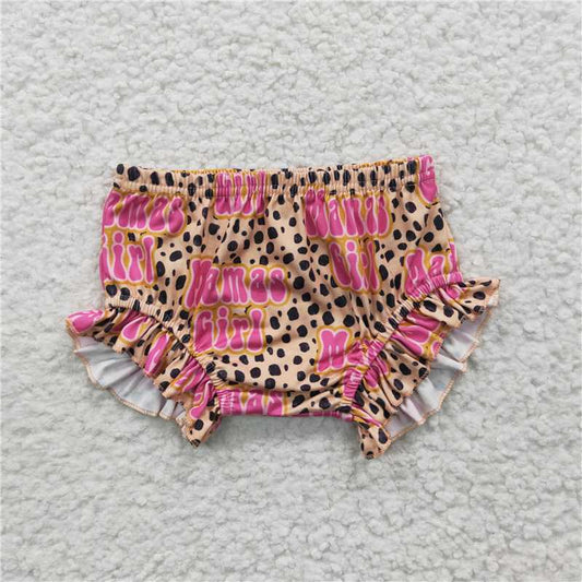 SS0081 Baby Girls Mama's Girl Leopard Bummies Bottoms
