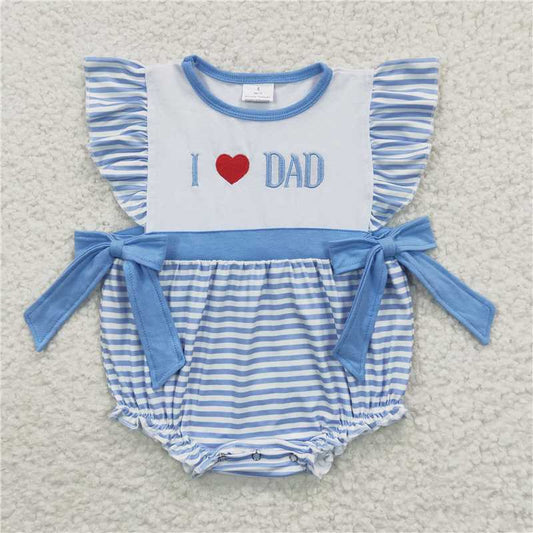 SR0235 Baby Girls I Love Dad Rompers