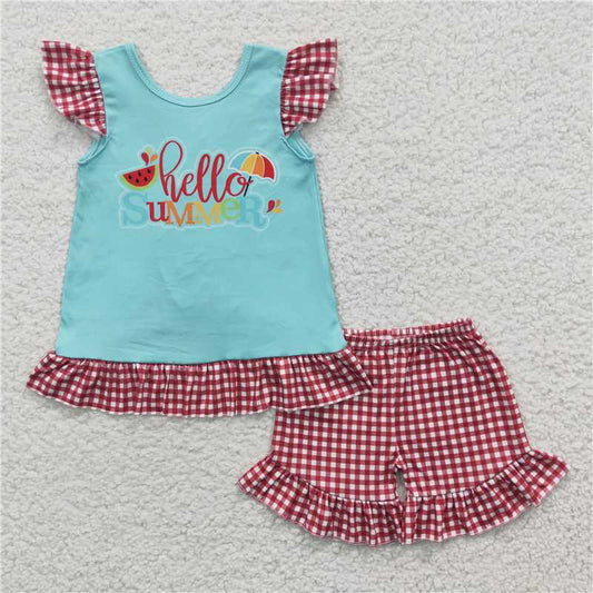 Baby Girls Hello Summer Shorts Sets