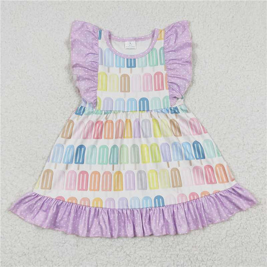GSD0293 Girls colorful popsicle purple sleeveless dress