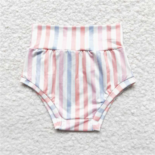 SS0044   Baby Girls Stripe Summer Bummies Bottoms