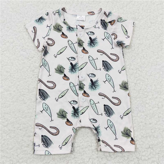 SR0259 Baby Boys Fishing Summer Rompers