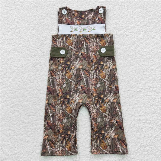 SR0357 Baby Boys Camo Duck Rompers
