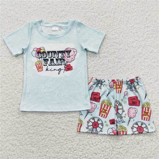 BSSO0245  Baby Boys County Fair Summer shorts sets