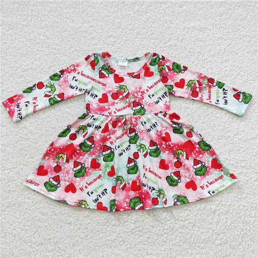 GLD0257  Baby Girls Christmas Red Frog Dresses