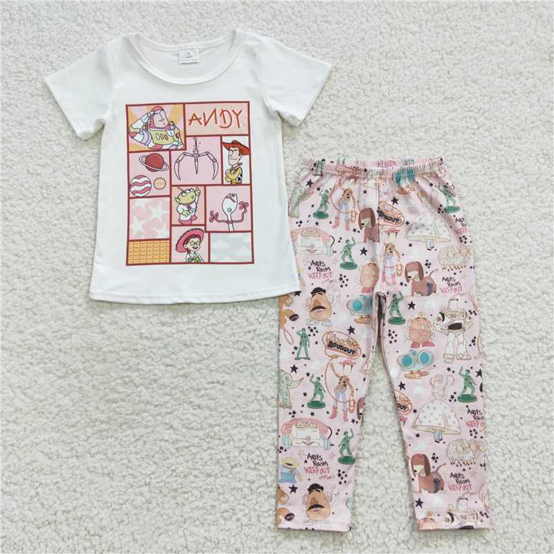 GSPO0749 Toy Story white short-sleeved trousers suit