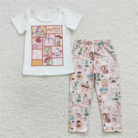 GSPO0749 Toy Story white short-sleeved trousers suit