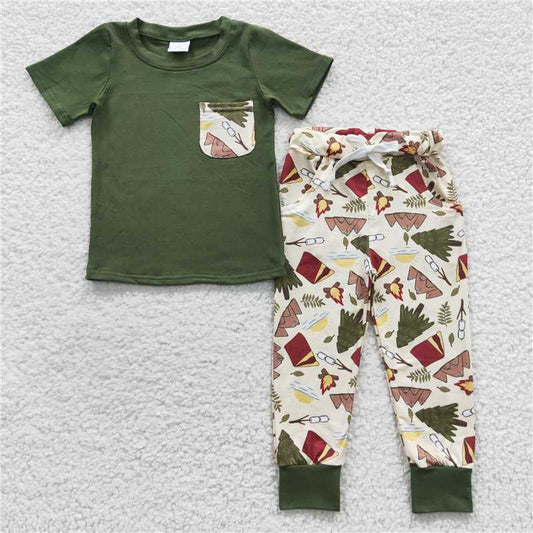 BSPO0127 Baby Boys Magic Tee Pocket Shirt Pants Clothes Sets