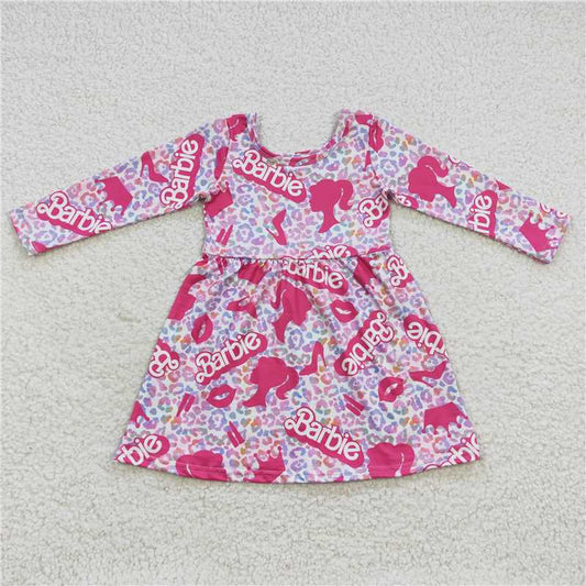 GLD0276  Baby Girls Doll Pink Knee Length Dresses