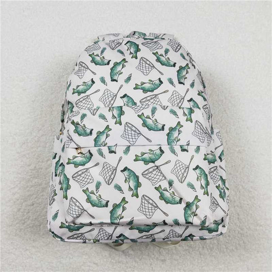 BA0123  Baby Kids Children Fishing Green Color Back Bags