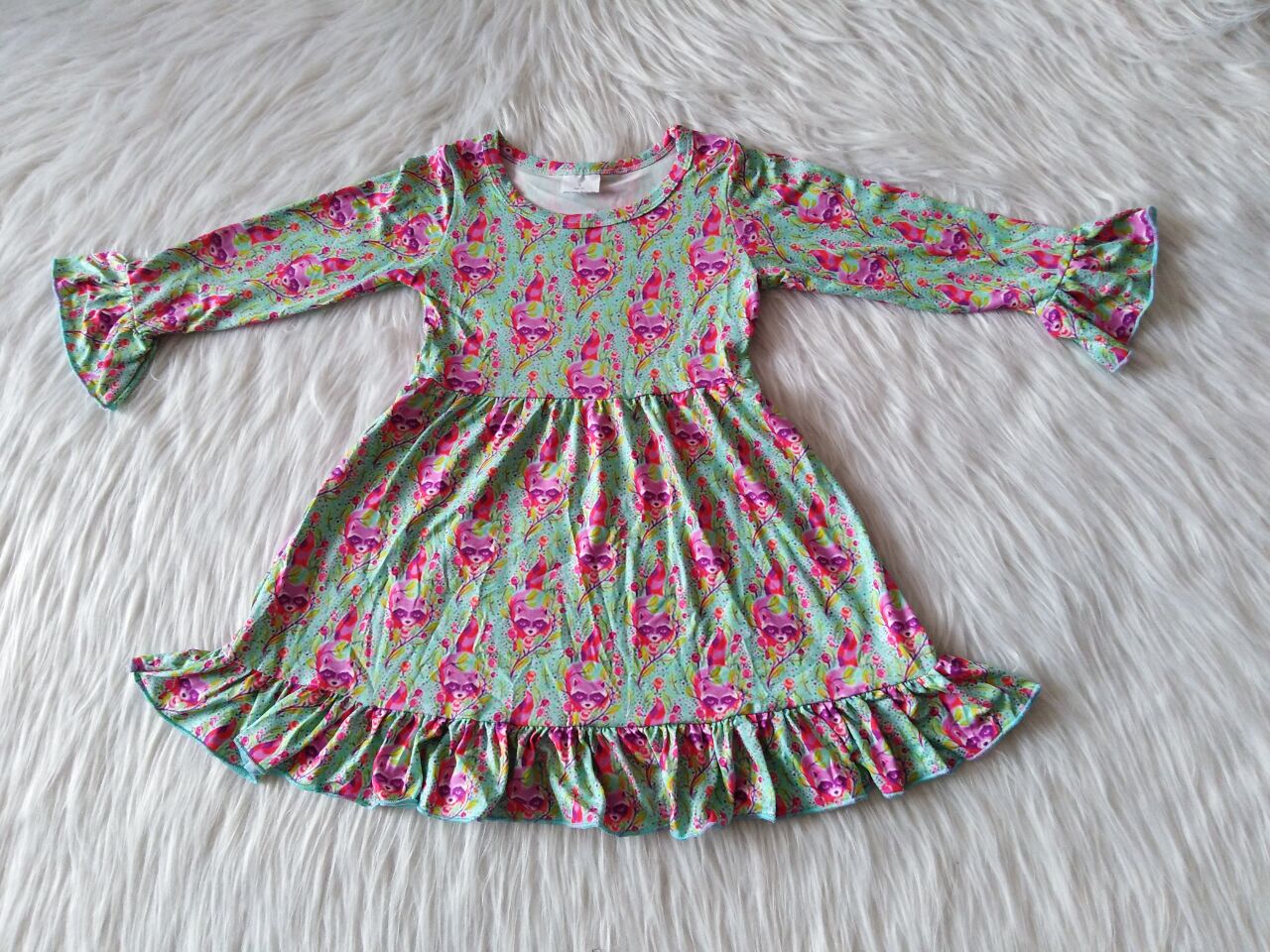 9.30 RTS NO MOQ（In stock）G1-3-1`/. Baby Girls Winter Dress Fox long-sleeved skirt