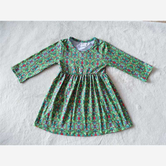 9.19 RTS NO MOQ（In stock）G2-16[' Baby Girls Winter Dress Mixed color long-sleeved dress