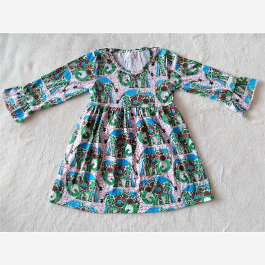 9.15 RTS NO MOQ （In stock）G3-16-3** Baby Girls Winter Dress Baby Girls long sleeve knee-length Dresses