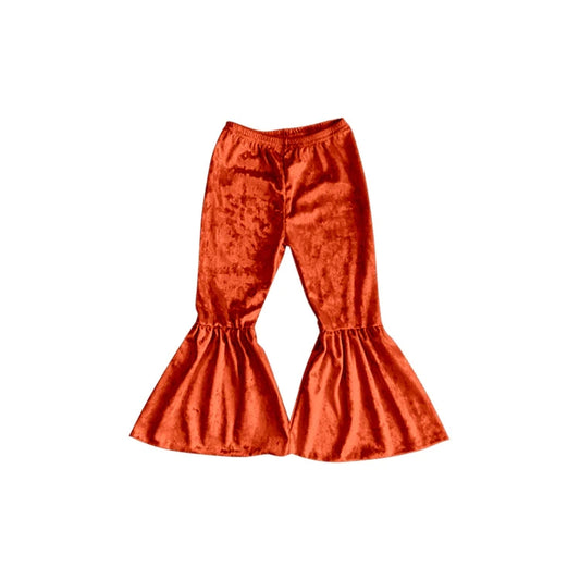 P0337 pre-order toddler girl clothes girl velvet bell bottom flare pant