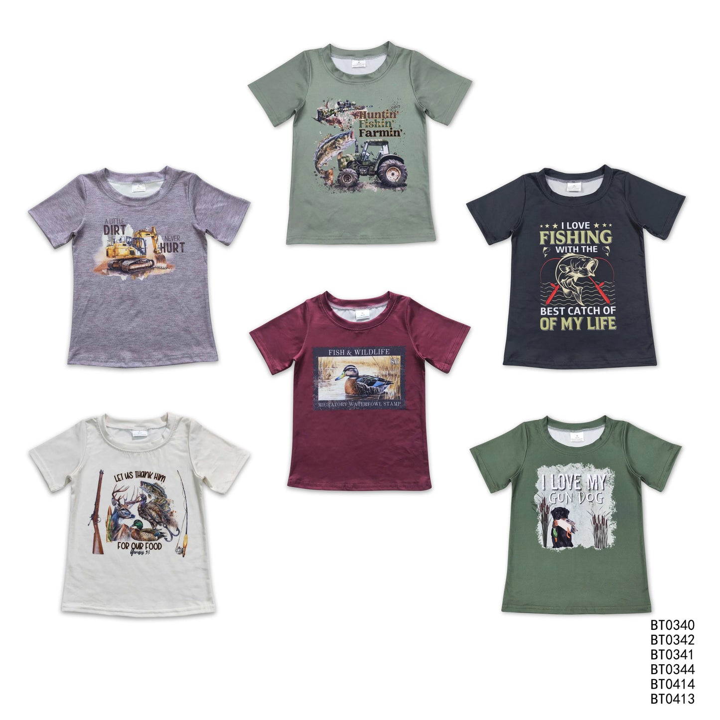 Baby Boys Trucker-Duck Print Short Sleeve Top