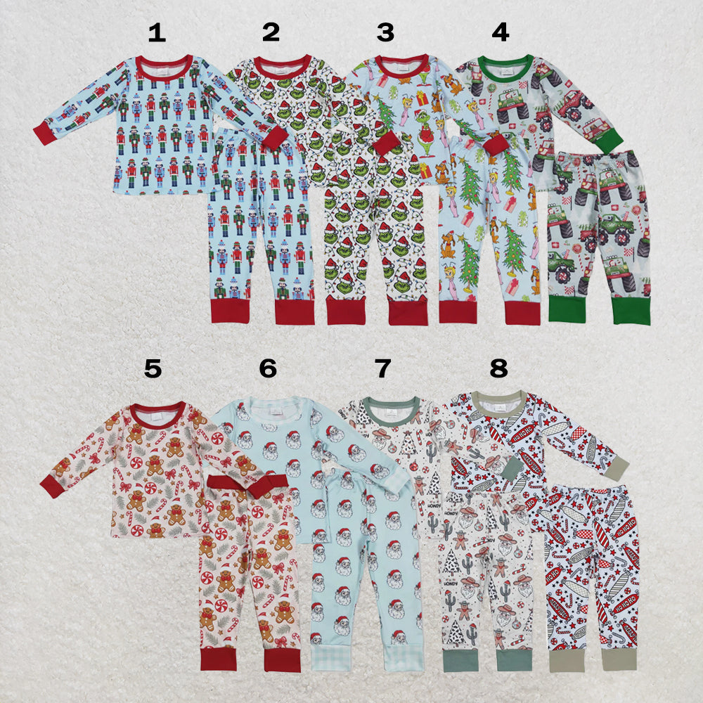 RTS Sibling Baby Boys  Christmas Pajamas Sets