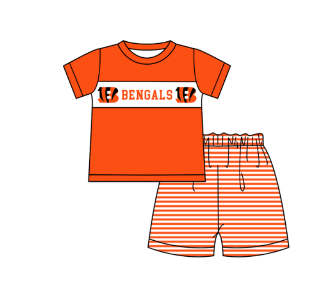 CUSTOM MOQ 5 Sibling Baby Kids Orange Polka Dots Top Shorts Clothes Set Knee Length Dress Rompers