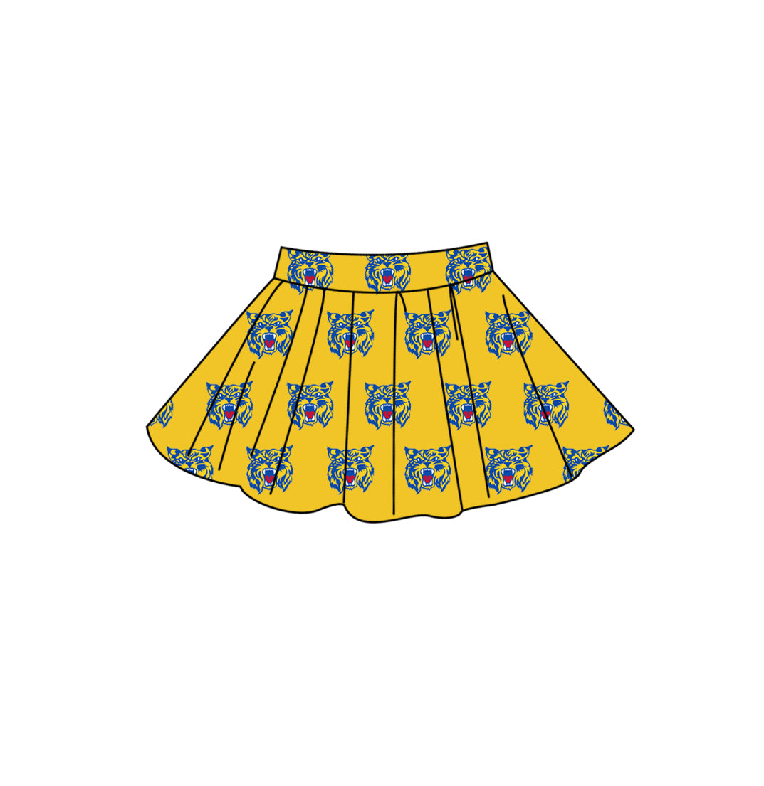 CUSTOM MOQ 5 summer teams Baby Girls Summer Casual Solid Color Summer Team Skirt