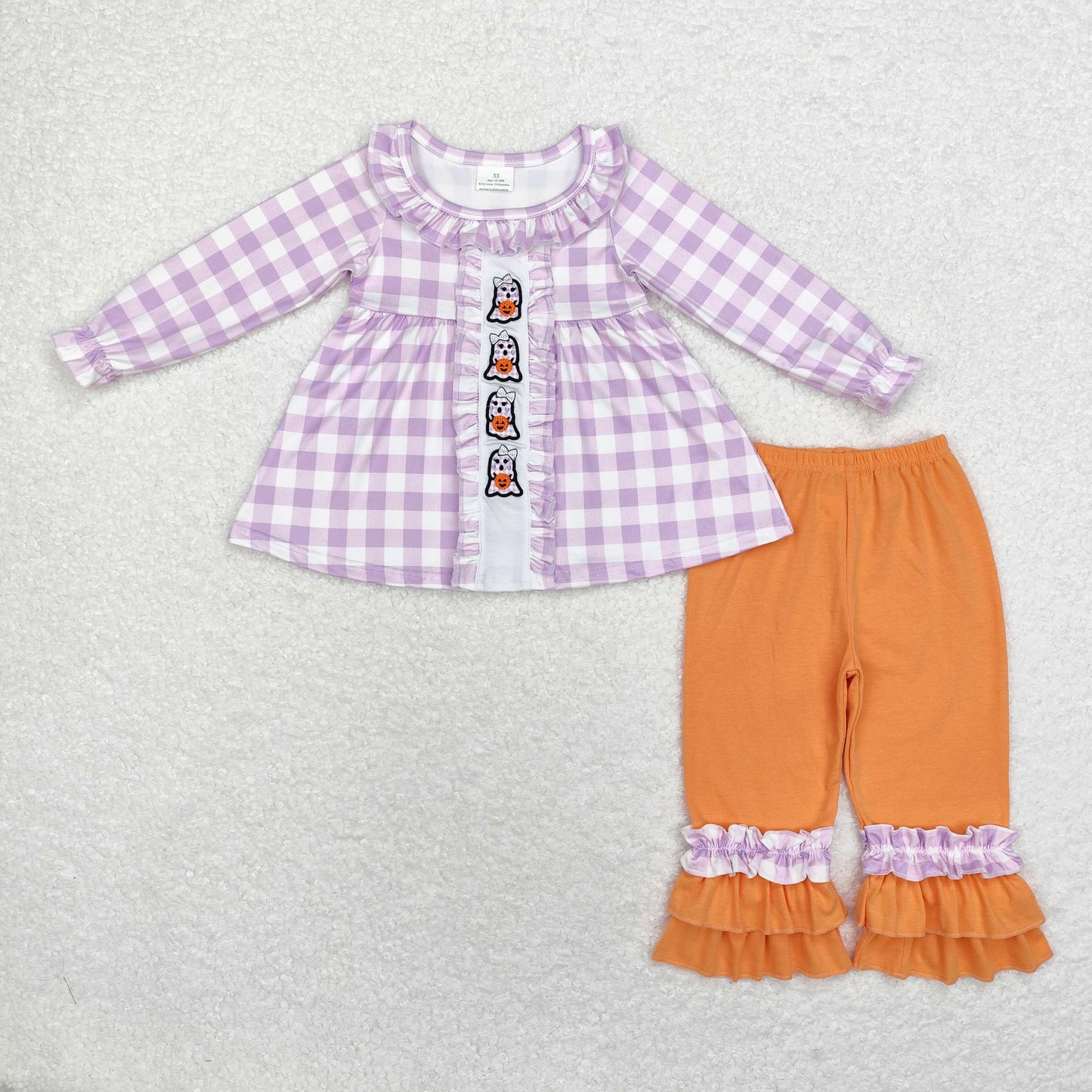 RTS no moq GLP1434 Kids girls autumn clothes long sleeves top with trousers set