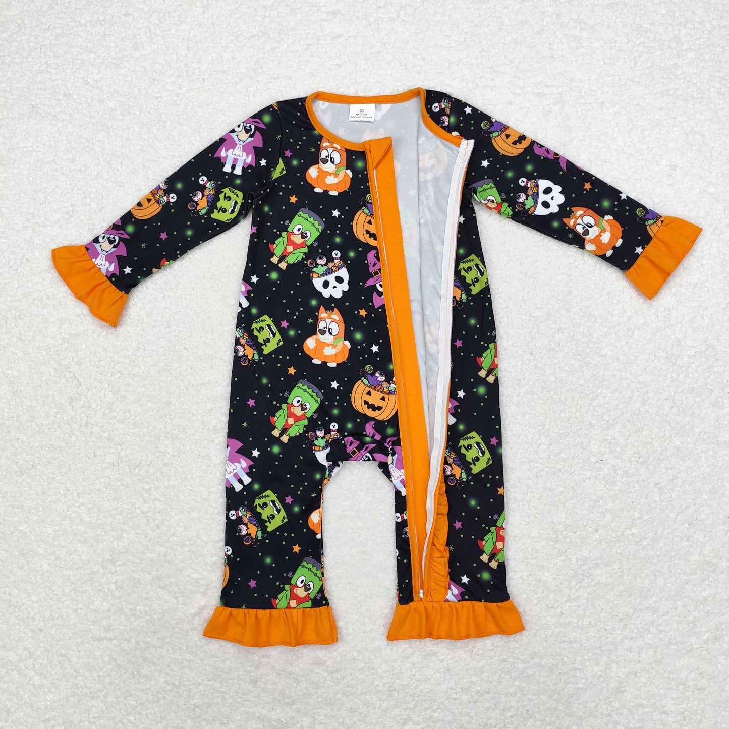 RTS no moq  LR1694 Kids girls autumn clothes long sleeve with romper