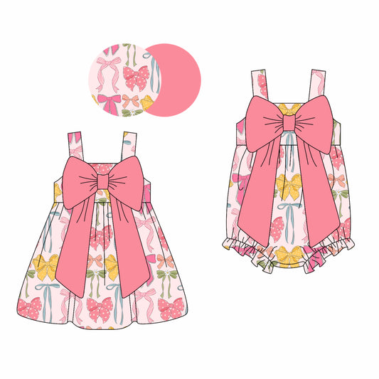 Princess Baby Girls Summer Dresses with Colorful Bow Straps Cute And Stylish Girls Clothing for Warm Weather
