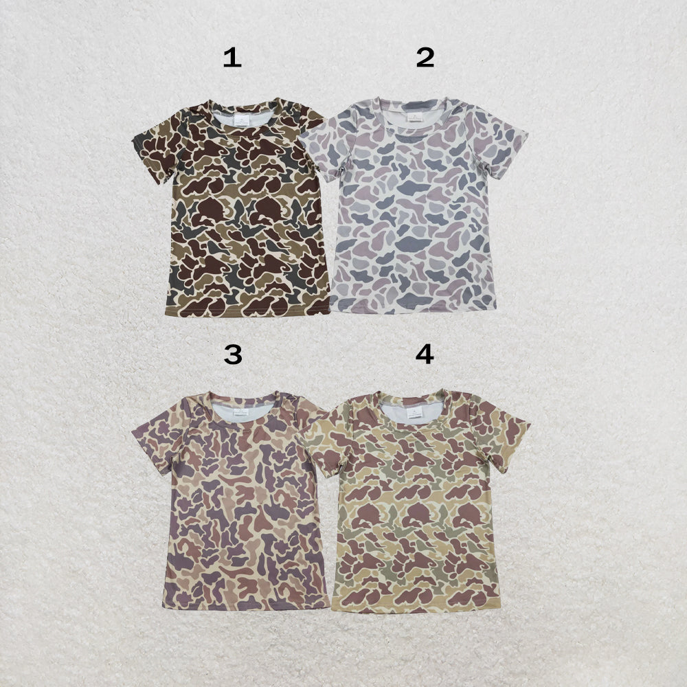 RTS Sibling Baby Boys Short Sleeve Southern Hunting Camo T-shirts Top