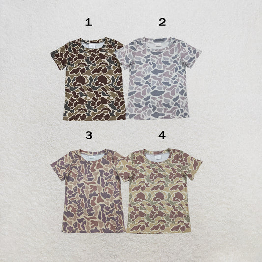 RTS Sibling Baby Boys Short Sleeve Southern Hunting Camo T-shirts Top