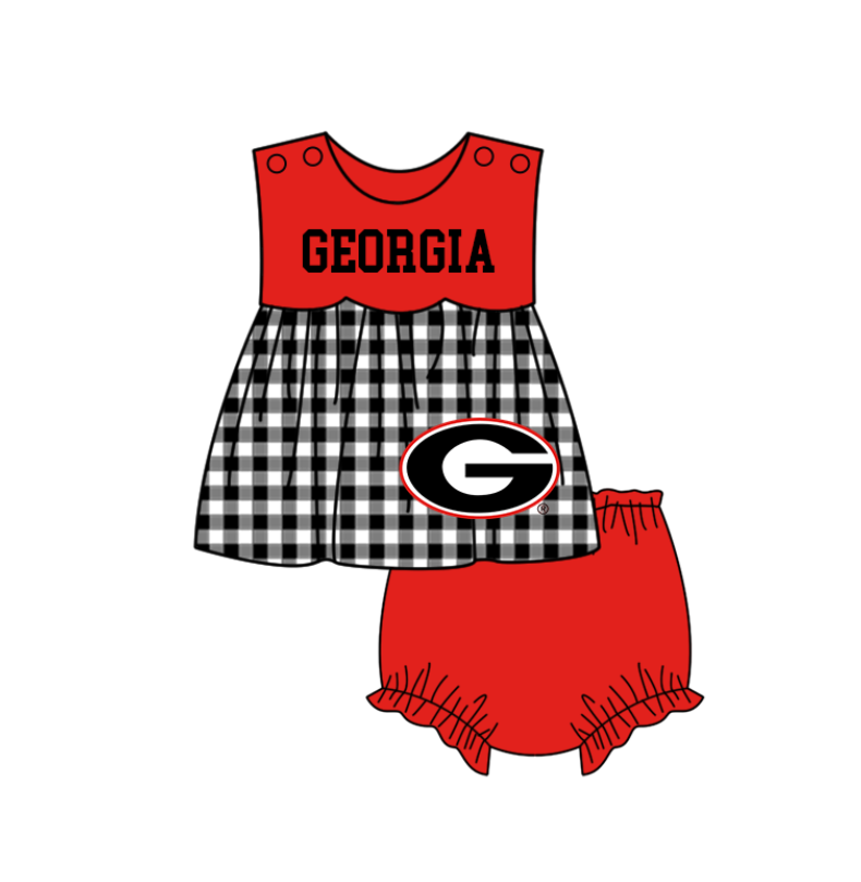 3.6 CUSTOM MOQ 5 Sibling Boys Baby Girls Red Checked Top Shorts Clothes Set Knee Length Dress Rompers