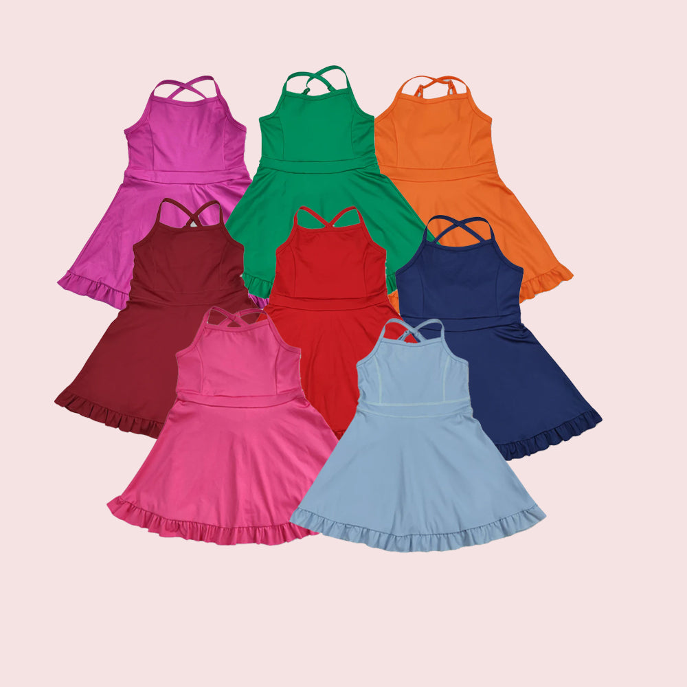 RTS Sibling straps ruffle kids girls summer athletic dress