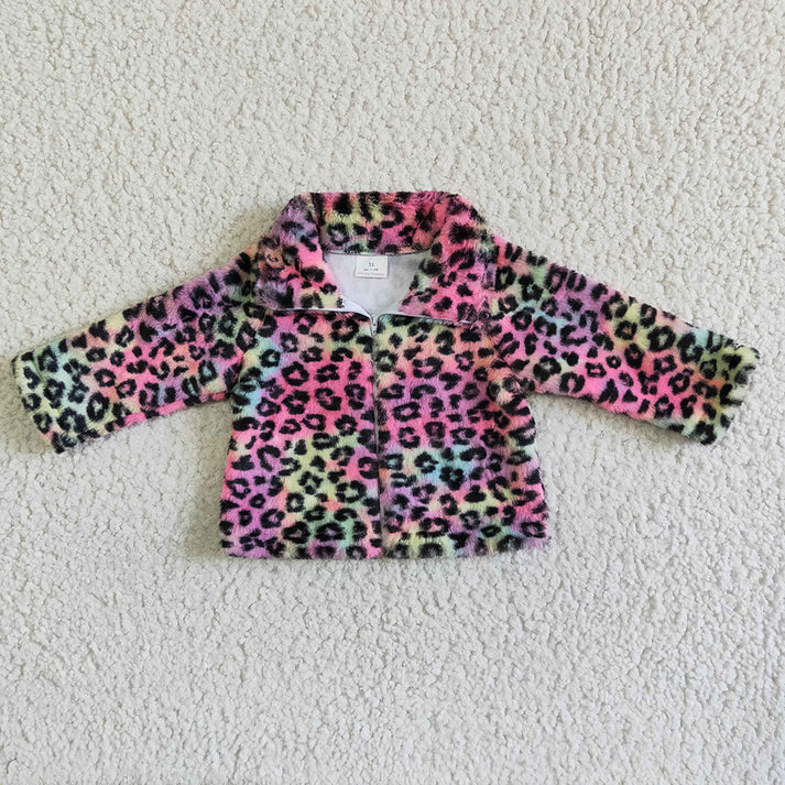 Baby Girls Plush Zipper Pullover Long Sleeve Jacket